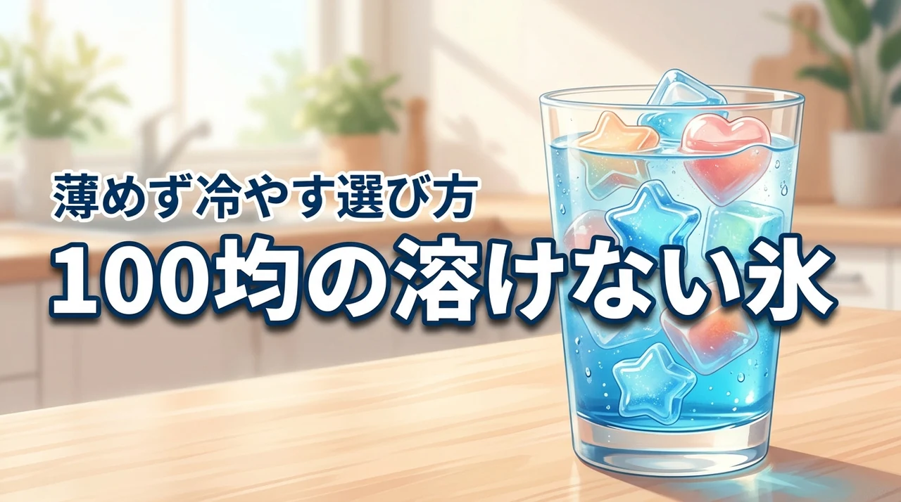 100均の溶けない氷は本当に冷える？飲み物を薄めたくない人におすすめの選び方