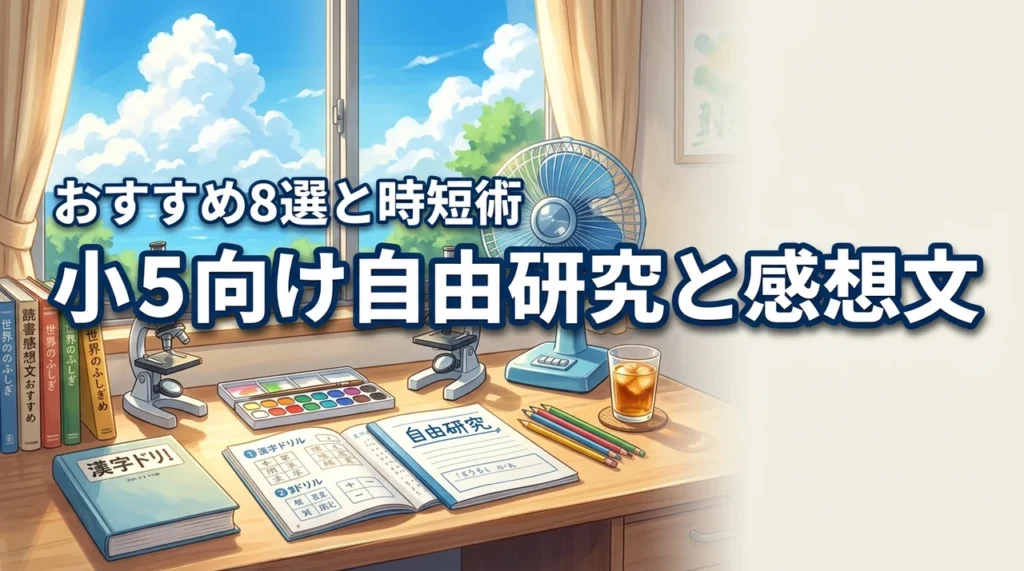 夏休みの宿題5年生向け！自由研究テーマ8選と感想文を早く終わらせるコツを伝授
