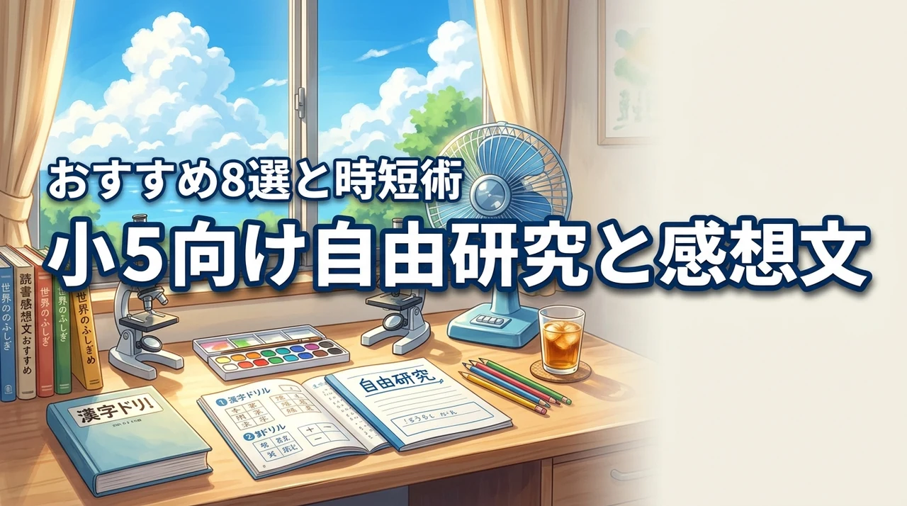 夏休みの宿題5年生向け!自由研究テーマ8選と感想文を早く終わらせるコツを伝授