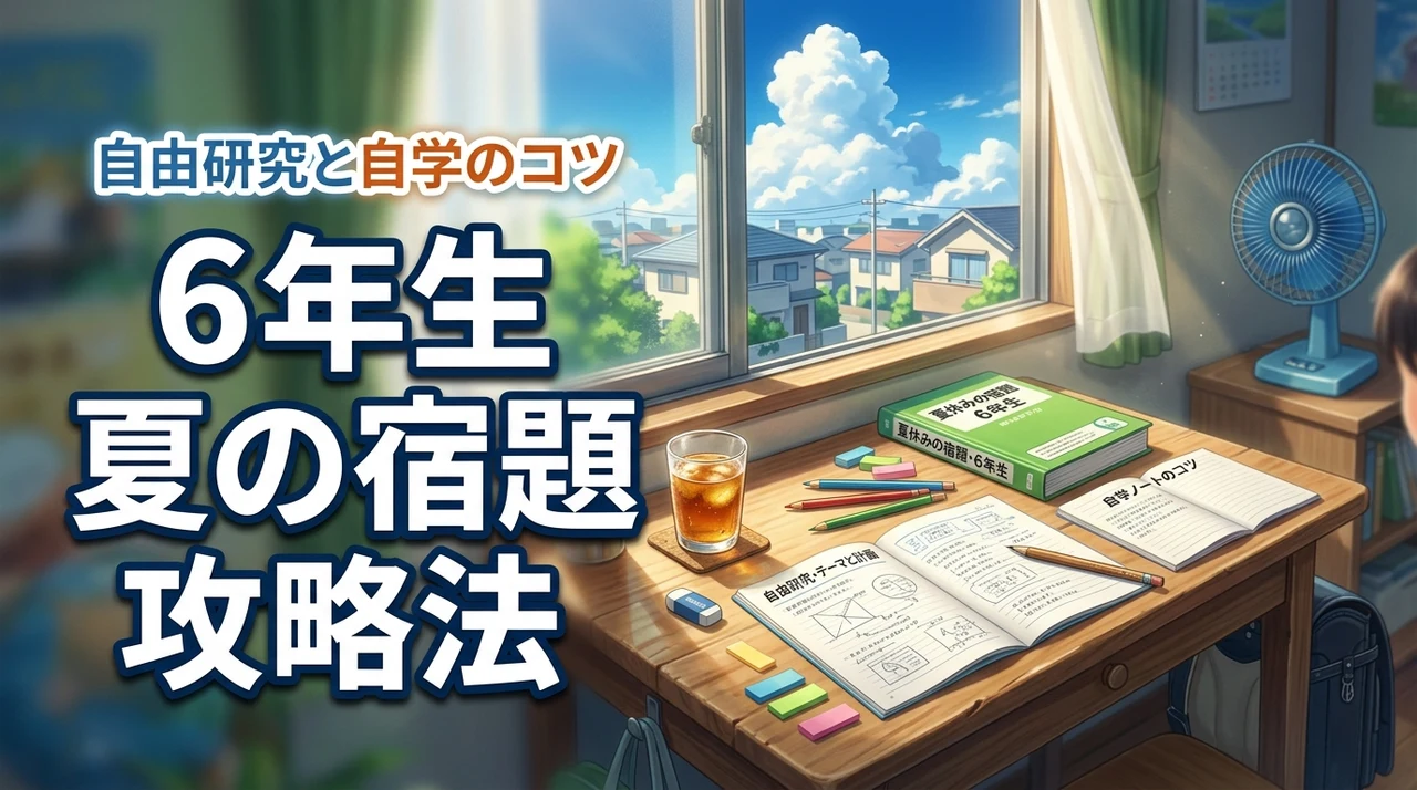 6年生の夏休みの宿題はこれで完璧!自由研究のテーマ選びと自学ノートのコツ