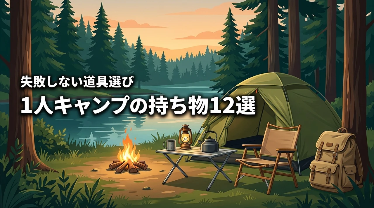 1人キャンプの持ち物おすすめ12選！初心者が失敗しない道具選びと安全対策