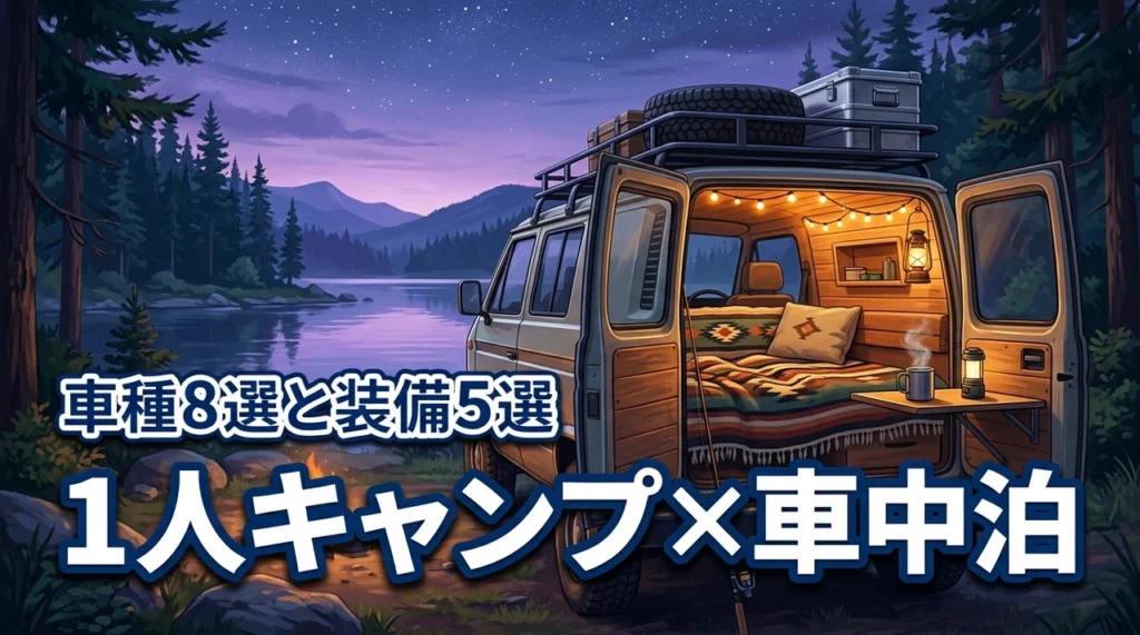 1人キャンプを車中泊で楽しもう！おすすめ車種8選と必要な装備5選で失敗知らず