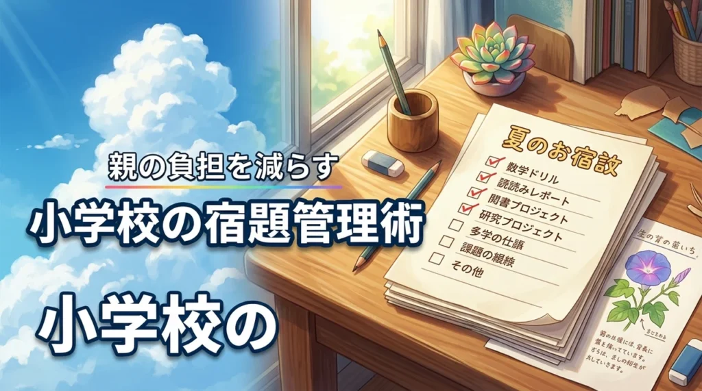 小学校の夏休みの宿題一覧はこれで完璧！親の負担を減らす効率的な管理のコツ