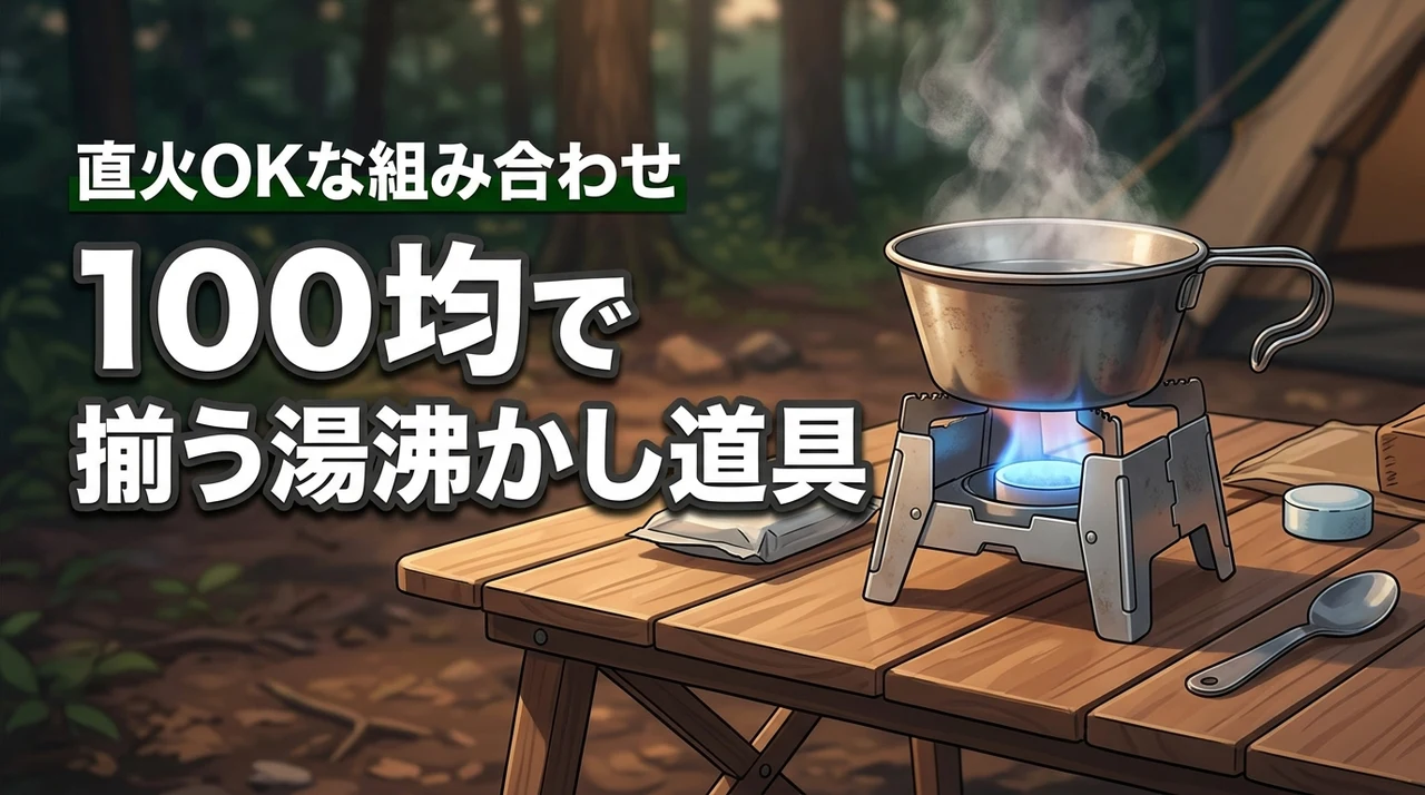 キャンプの湯沸かしを100均で揃えたい！直火OKな道具や組み合わせ術を公開