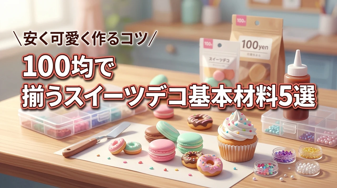 100均で揃うスイーツデコの基本材料5選！初心者でも安く可愛く作るコツ