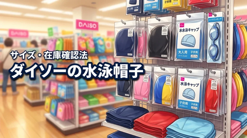 水泳帽子をダイソーで安く買いたい！大人・子供サイズの種類と在庫の確認方法