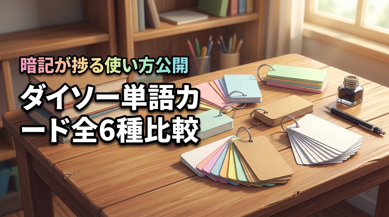 ダイソーの単語カード全6種類を使い比べ！暗記が捗るおすすめの使い方も公開