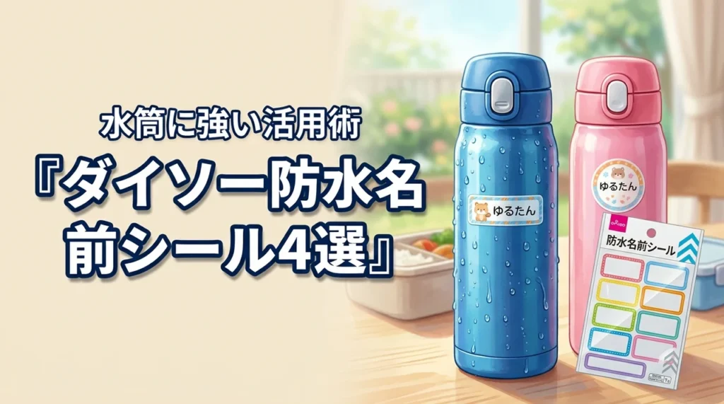 ダイソーの防水名前シールおすすめ4選！水筒に強い活用術も解説