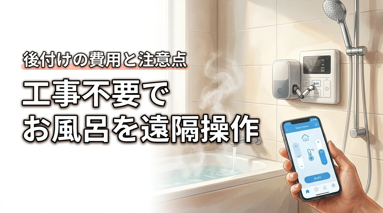 お風呂の遠隔操作を後付けしたい！工事なしでスマホ対応にする費用や注意点は？
