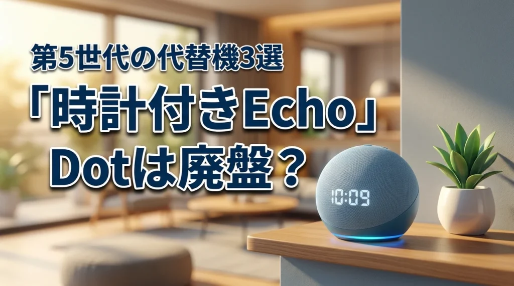 echo dot with clock 第5世代は廃盤？おすすめの代替機3選で解決！