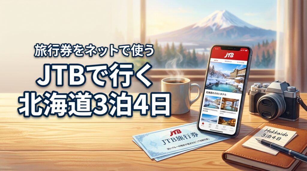 jtbのネット予約でjtb旅行券を活用｜北海道旅行3泊4日のおすすめプラン集
