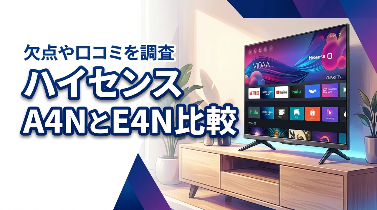 ハイセンスa4nとe4nの違いで迷うならどっち?悪い口コミや評判を調査