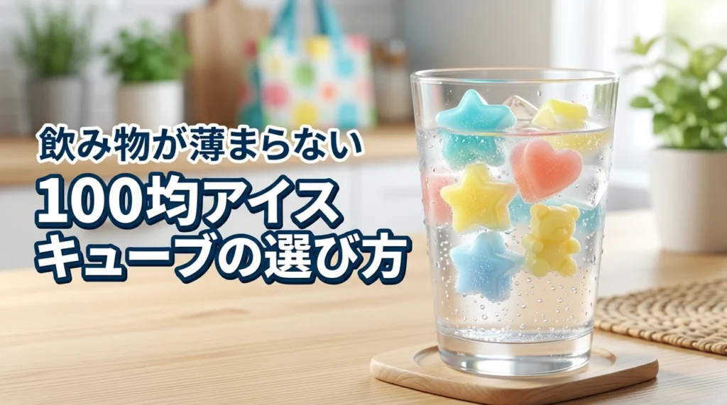 【飲み物が薄まらない】100均のアイスキューブで冷たさをキープする賢い選び方