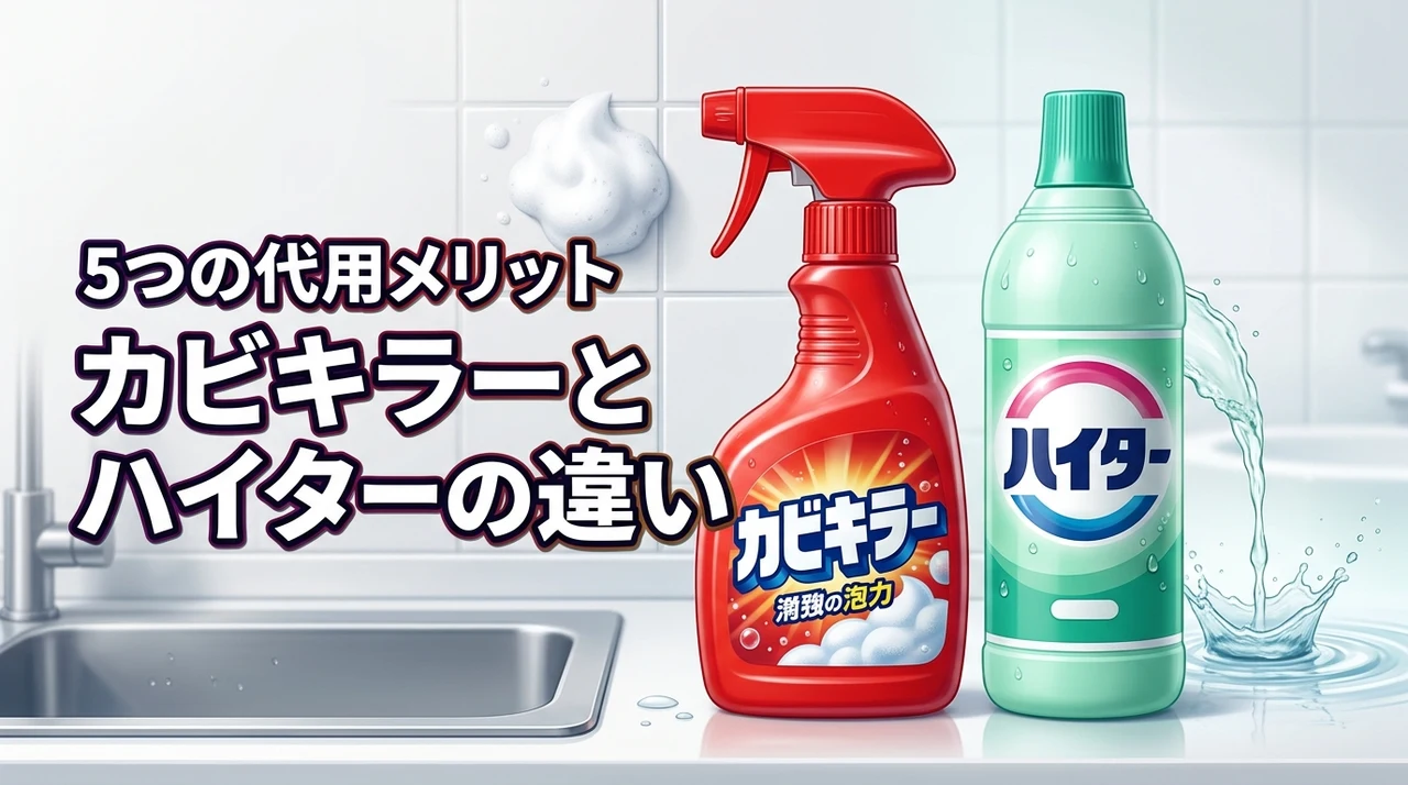 カビキラーとハイターの違いを比較!代用する5つのメリットと正しい使い分け術