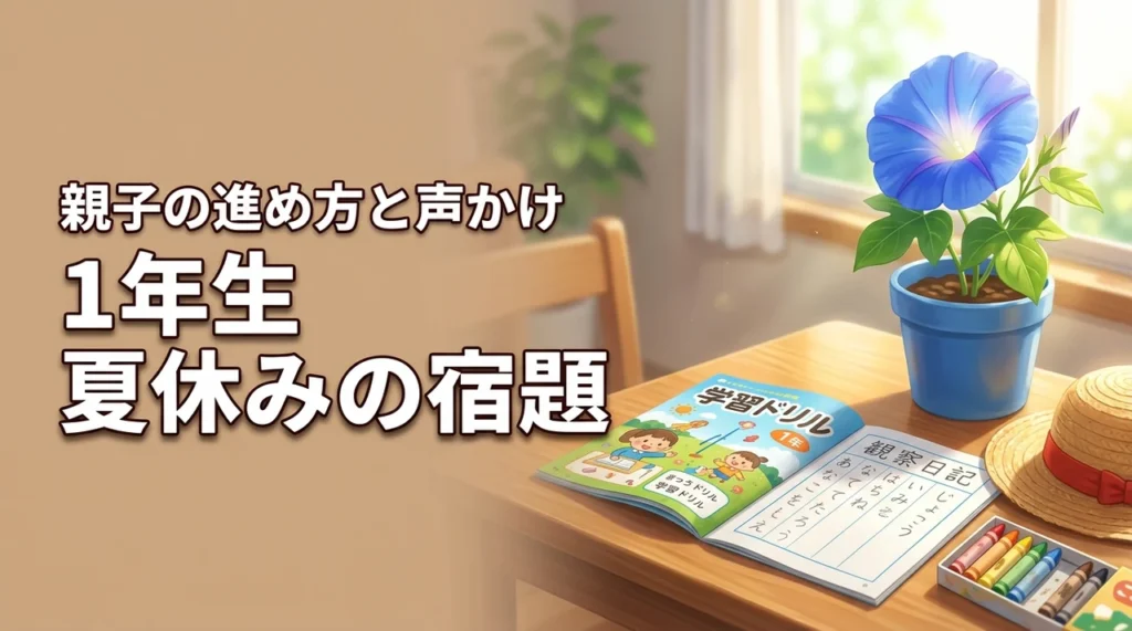 初めてで不安な1年生の夏休みの宿題はどう進める？親子で取り組む進め方と声かけ