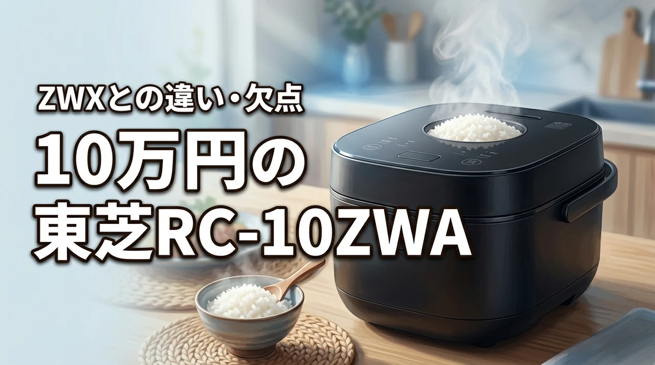 10万円の価値はある?東芝RC-10ZWAのデメリットやRC-10ZWXとの違い