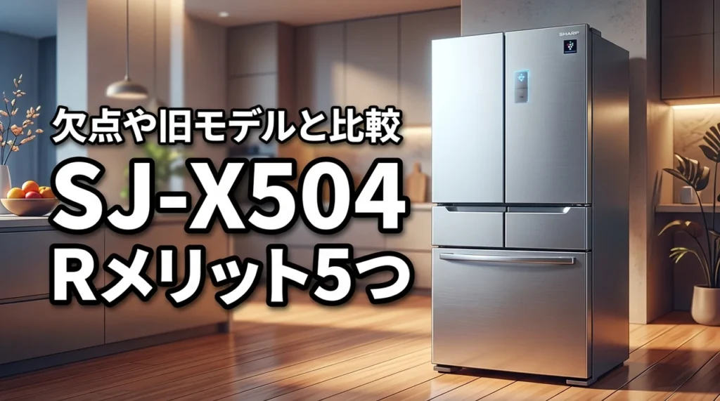 シャープ冷蔵庫SJ-X504Rのメリット5つと欠点！旧モデルとの違いを詳しく比較