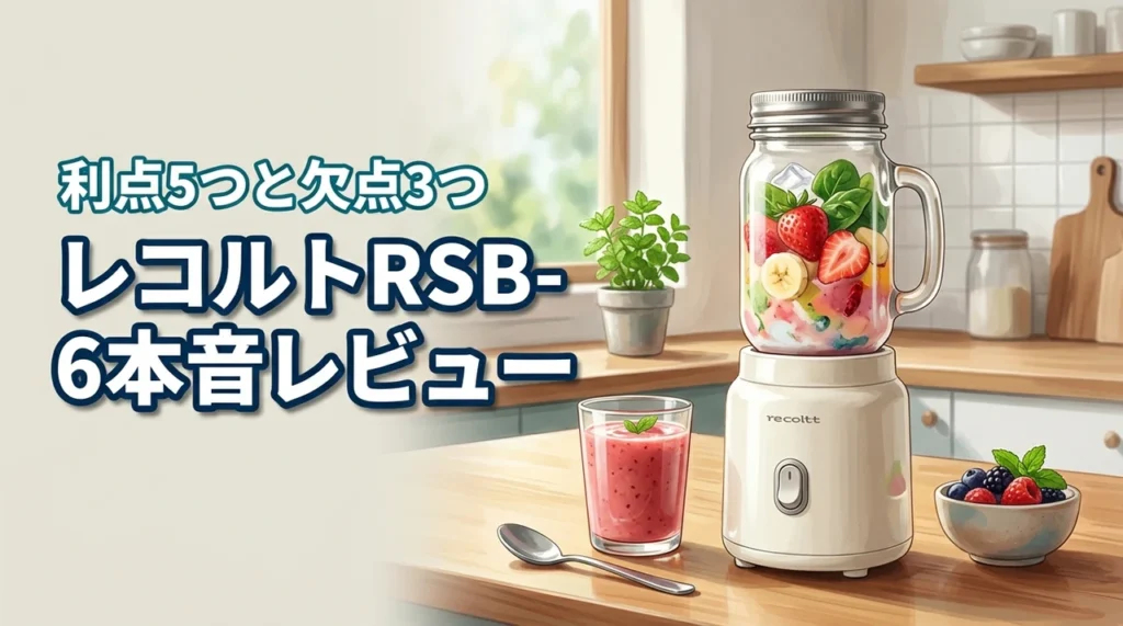 レコルトRSB-６のメリット5つとデメリット3つ！購入前に知るべき全情報